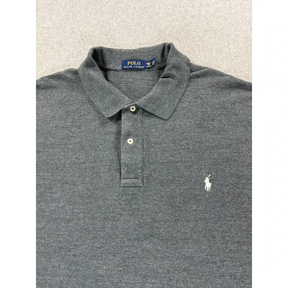 Polo Ralph Lauren Classis Solid Cotton S/S Polo Shirt (Men's 3XL Big) Gray